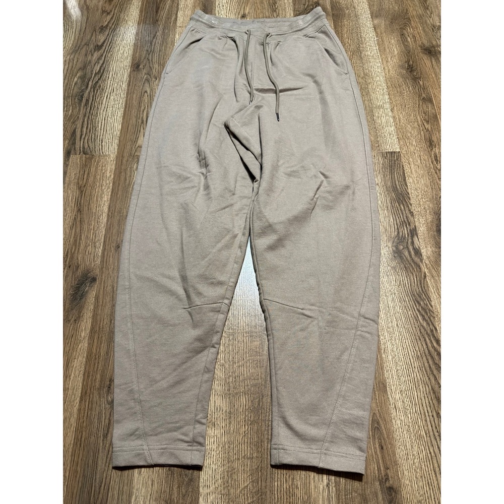 Xersion Pants Womens Size S Taupe Joggers Lifestyle French Terry Barrel Leg